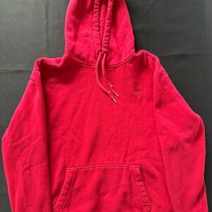 Hollister Men’s Red Crewneck Hoodie with Hood